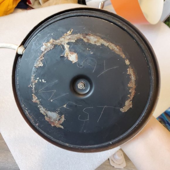 Vintage 70s Desk‎ Lamp Orange Metal Gooseneck Retro Mid Century MCM Germany - Picture 11 of 12